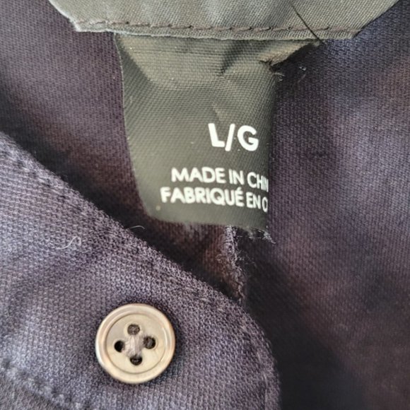 Club Monaco navy soft short sleeve blouse - Picture 3 of 3